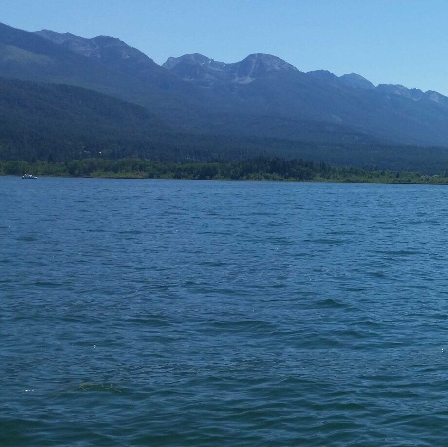 The blue waters of Flathead Lake.